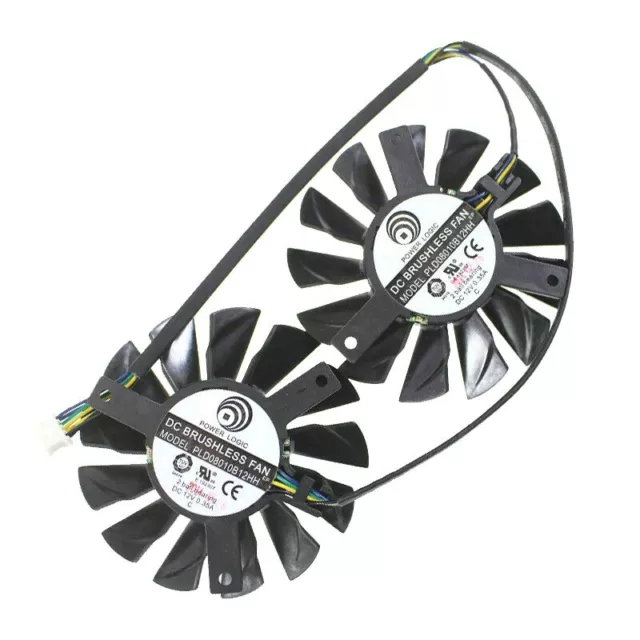 75mm MSI Twin Frozr III Video Card Dual Fan Power Logic 4-pin 52mm PLD08010B12HH