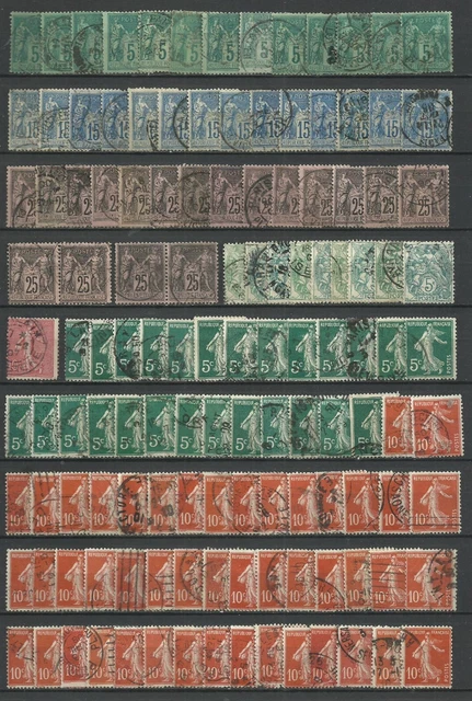 Briefmarken Frankreich, Classic 1877 - 1971, gestempelt, versch. Erhaltung