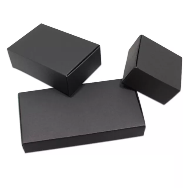 Black Kraft Paper Box For Gift Craft Candy Jewelry Packaging Wedding Party Favor