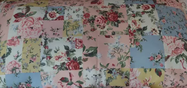 NEW Cottage Chic Floral Patchwork Curtain,  Dust Ruffle Skirt, Sham 3-piece Set