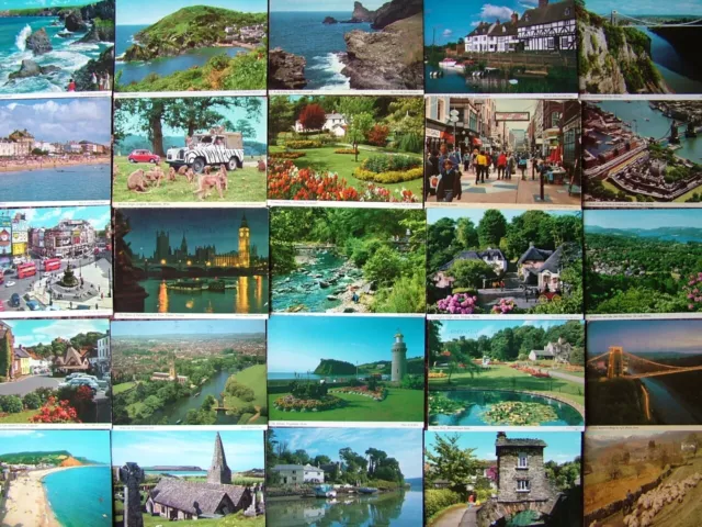 100 Used JOHN HINDE ORIGINAL, WHOLE VIEW Postcards.