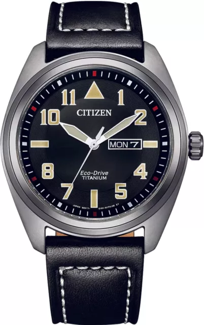 Men's Citizen Sapphire Eco Drive Military High Luminous Titanium Watch