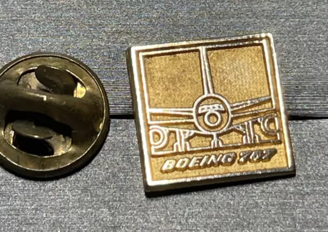 Vintage Boeing 767 Airplane Gold Tone Pin