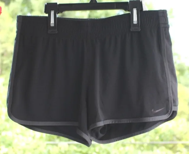 ✅ Pantalones cortos deportivos negros NIKE Dri Fit para mujer PEQUEÑOS para correr entrenamiento, ajuste gris