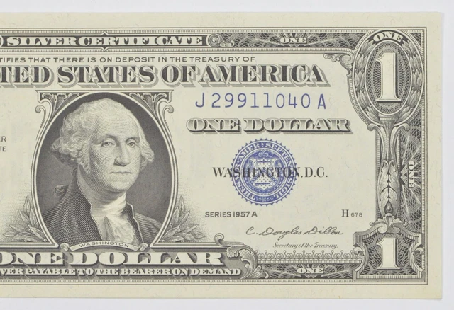 1957-A Silver Certificate $1 Blue Seal - Uncirculated US Paper Money *0213