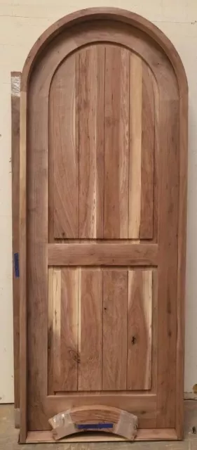 SOLID black walnut lumber arched top storybook winery DOOR speakeasy wroughtiron