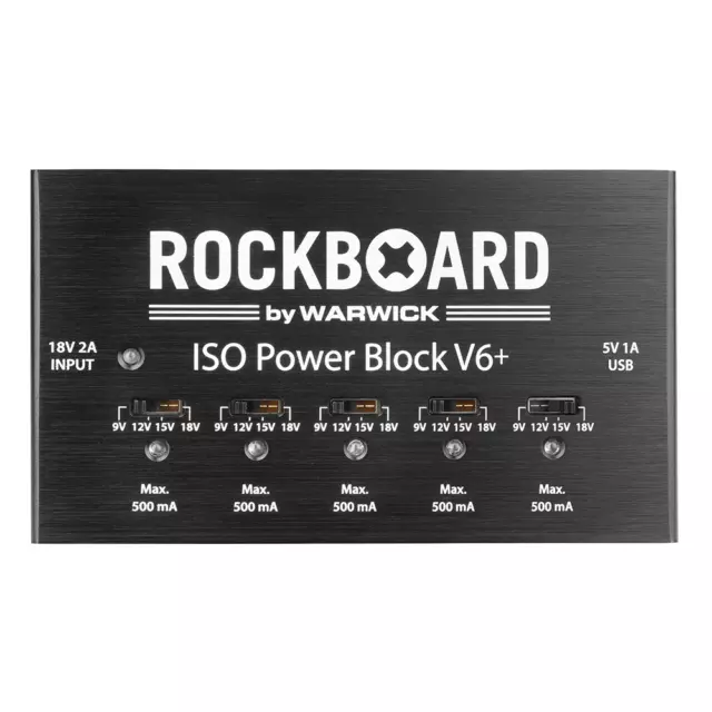 Rockboard by Warwick ISO Power Block V6+ Multi Power Supply for Effect Pedals