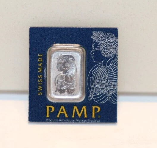 1 Gram Platinum Bar PAMP Lady Fortuna Breakable C001190