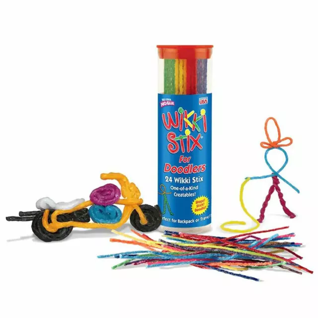 Wikki Stix For Doodlers 24 Bendable Moldable Crafting Sticks for Children Fidget