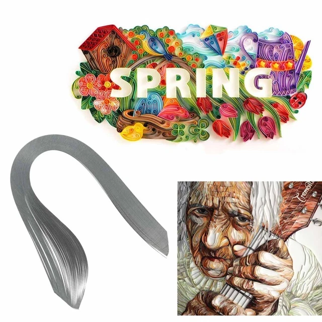 120 piezas hágalo usted mismo tiras de plumas niños papel tarjetas de arte decoración acolchado