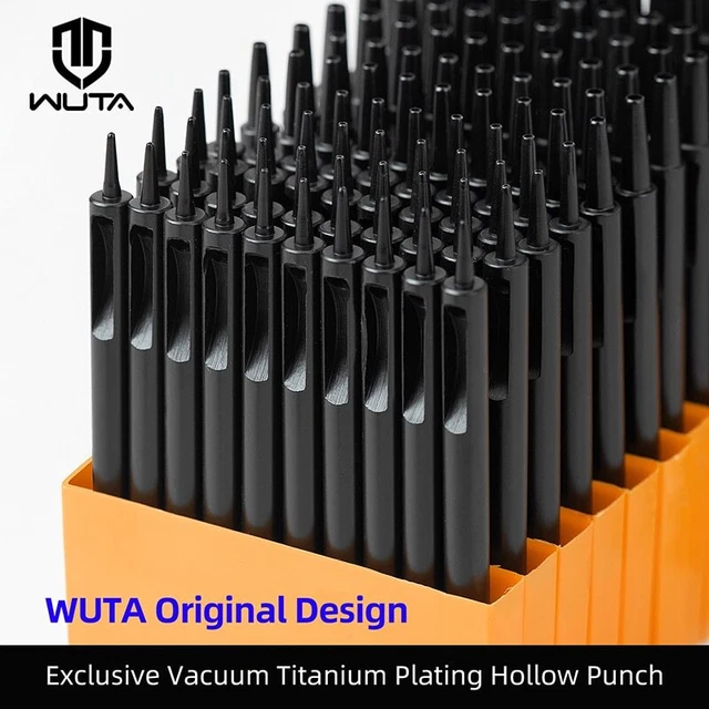 WUTA 6/10X Leather Punches Round Hole Puncher Plating Titanium Hollow Punch Tool