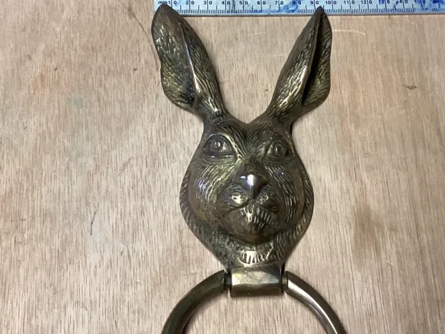 Reclaimed Large Brass Door Knocker Hare