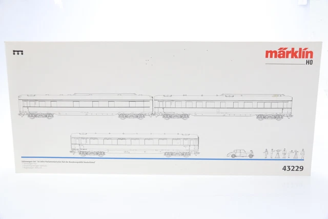 ID1688) Märklin 43229 H0 AC Salonwagen-Set 50 Jahre Parlamentarischer Rat BRD, OVP - Modellbahn Rhein-Main