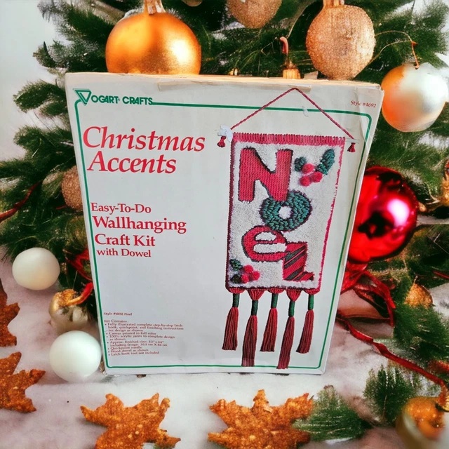Kit artesanal vintage Vogart artesanía acentos navideños NOEL gancho CLAVIJA FALTANTE
