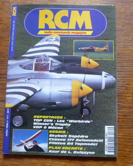 Aéromodelisme R C M RADIO COMMANDE MAGAZINE n°171 Plan encarté Azur de Buissyne