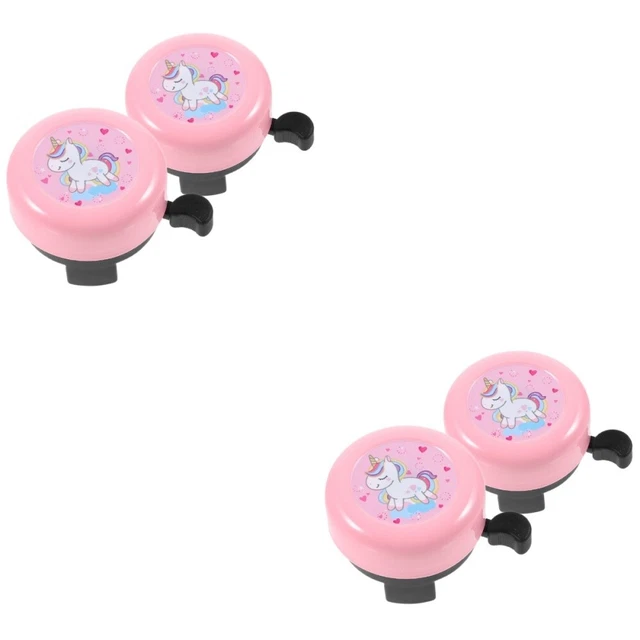 Sonnette Vélo Enfant Magique – Forme Pony Licorne Rose, Son Fort Et Clair, Accessoire Déco Pour Guidon Fille Et Garçon