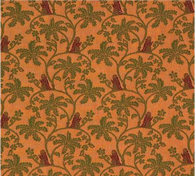 Lee Jofa Congo Weave Monkey Botanical Embroidered Upholstery Fabric 5Yards