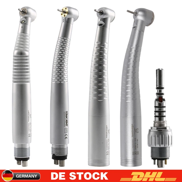 Yabangbang LED Fiber Optic High-Speed Dental Handpiece – 4-Hole, Push Button, 6 Lamps – CE/FDA, Autoclavable