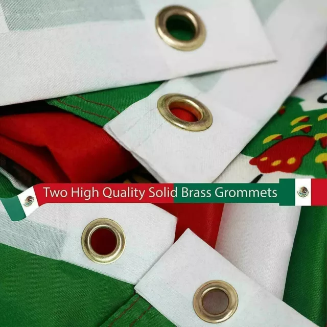 New 5’x8’ Polyester MEXICO FLAG Mexican Banner Pennant Bandera Indoor Outdoor 3