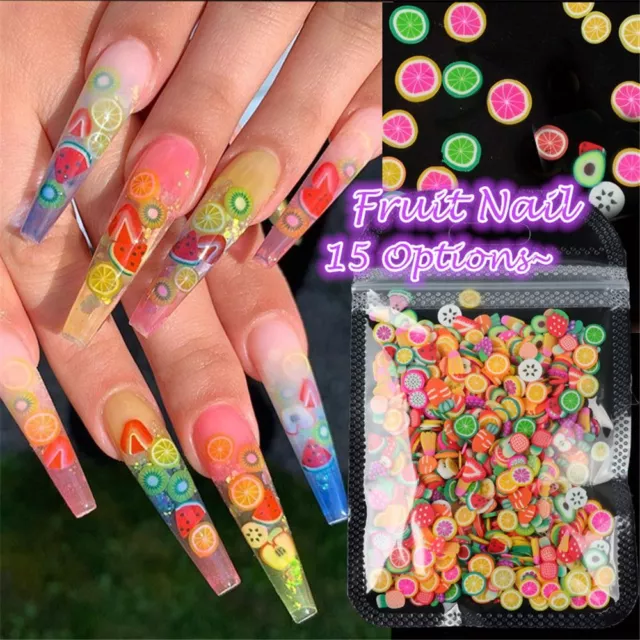 12 Colors/Box 3D Fruit Tiny Slices Sticker Mixed Style Polymer Clay Nail Art  Decoration DIY Designs Nails Tips Gel Accessories | Wish