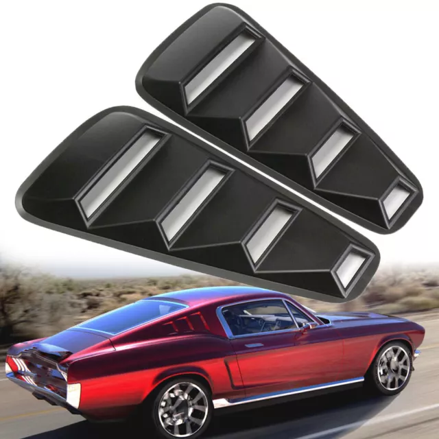 For 2005 - 2014 Ford Mustang 1/4 Quarter Side Window Louvers Scoop Cover Vent
