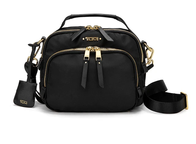 TUMI black small backpack messenger bag