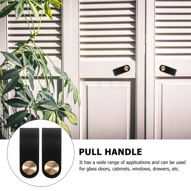 6 Pcs Dresser Pulls Knobs Drawers Leather Handle Dresser Drawer Knobs Wardrobe 7