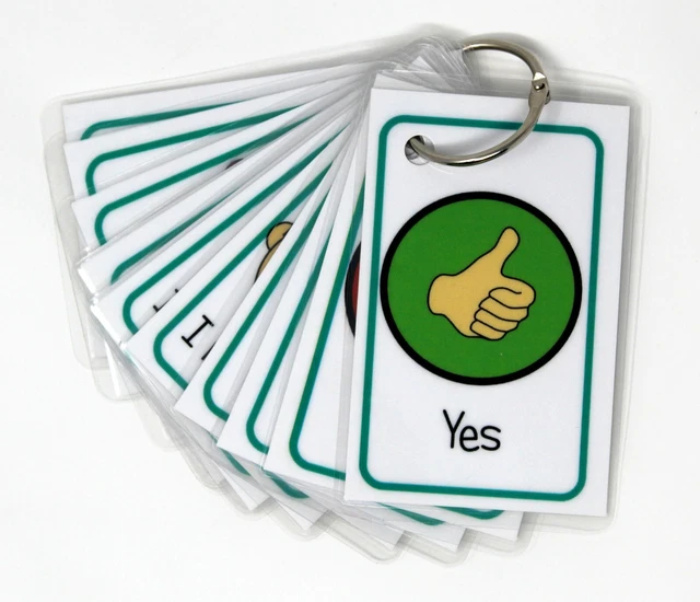 Lot De 60 Cartes De Communication Visuelles Pour Autisme Et Besoins Spéciaux – Double Face 75 Mm