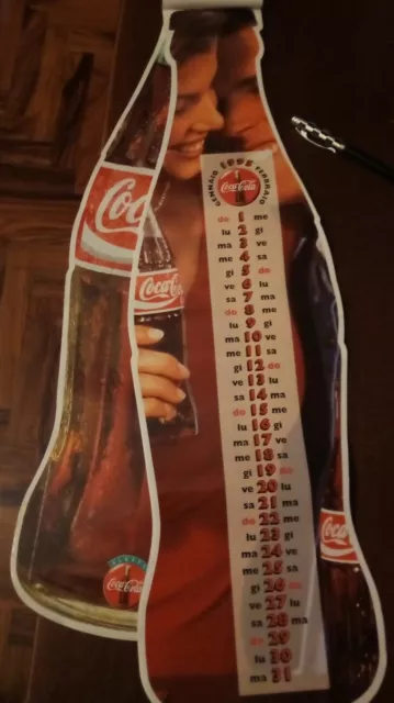 Vecchio Calendario bottiglia manifesto frigo Cocacola coca cola vintage 3