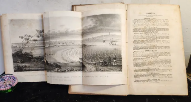 1833 History of Portland, 2 Volume Set, Maps, Illustrations (Maine)