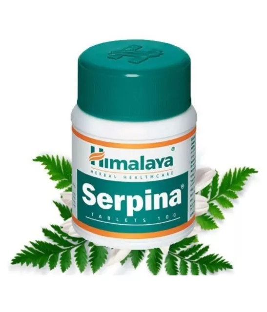 Himalaya Serpina 100 tabletas cada una (paquete de 5) con ingredientes...