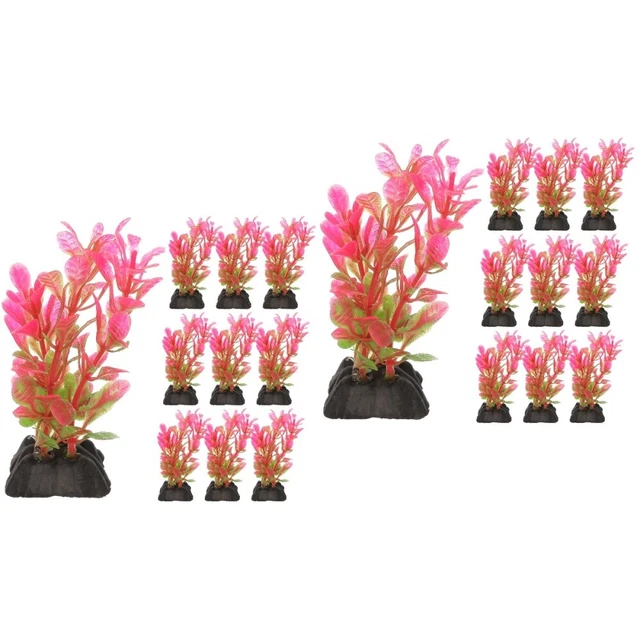 20 Pcs Small Fish Tank Decorations Aquarium Large and Tall Betta Aquatic Plants