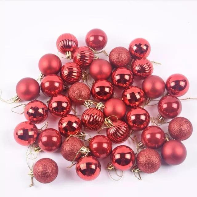 Vibrant Christmas Ball Ornament Set 36PCS Glitter Bauble Balls for Festive Joy 3