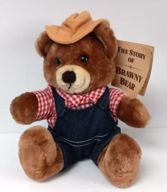 Plush DEL MONTE Dankin Yumkin Brawny BEAR 9" Toy Stuffed Animal Vintage 1985