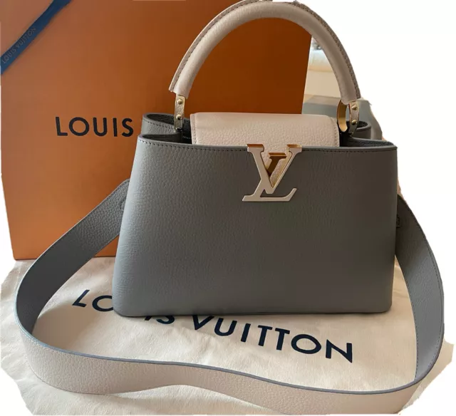 NEW Authentic LOUIS VUITTON Capucines MM Steeple Gray M21296 Bag Sold Out $7,450