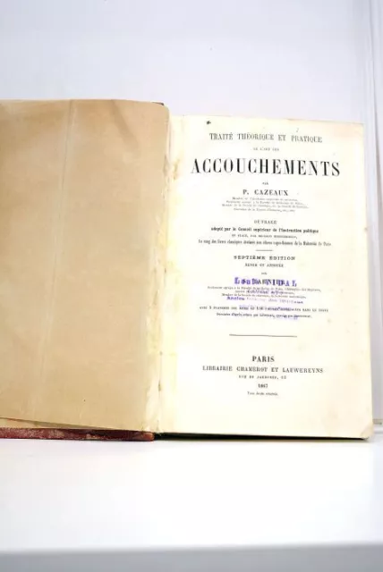 Livre Ancien Manuel Obstetrique Pathologies Dystocie Planches 1867