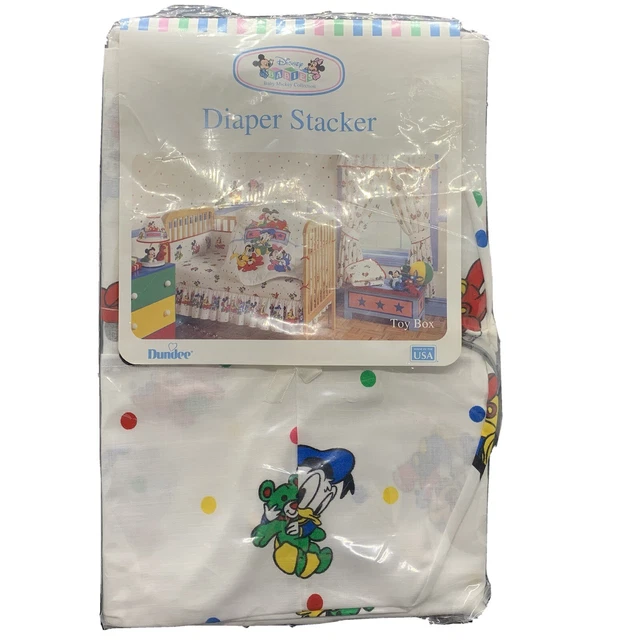 Disney Baby Mickey Collection Diaper Stacker Vtg Donald Duck Pluto NWOT Baby