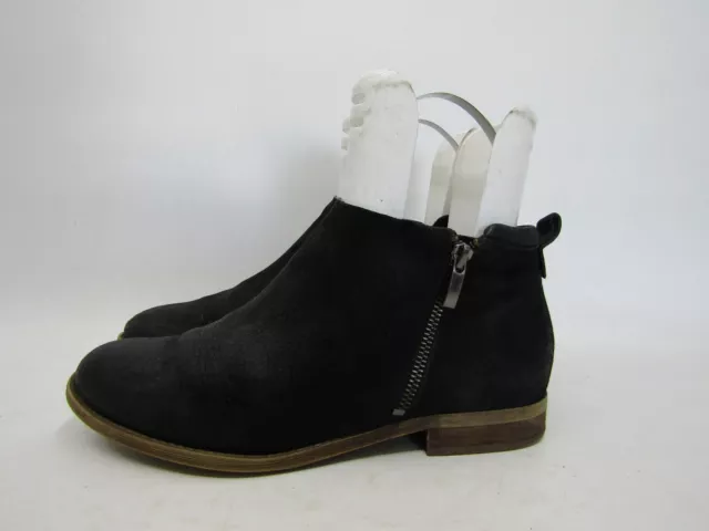 Franco Sarto Womens Size 9 M Black Suede Zip Ankle Fashion Boots Booties