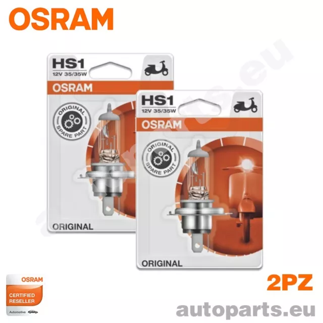 Osram HS1 Kit 2 Lampade Originali per Moto 12V 35W Serie Original