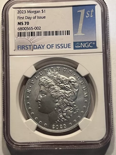 2023 Morgan Dollar MS 70 NGC FIRST DAY OF ISSUE 1ST BLUE LABEL