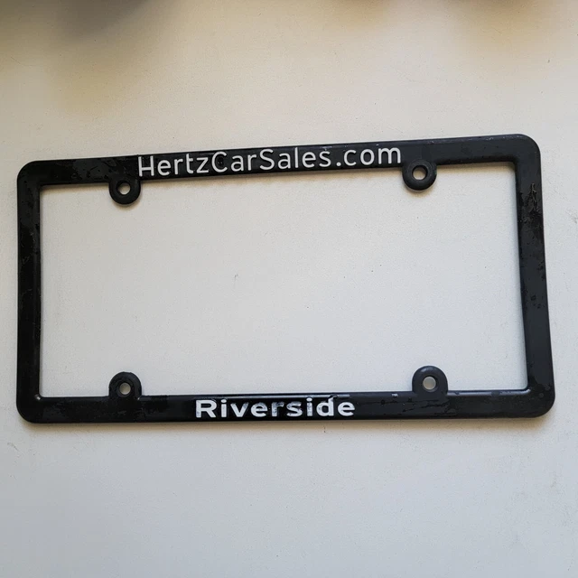 HERTZ CAR SALES Riverside Black Plastic License Plate Frame California