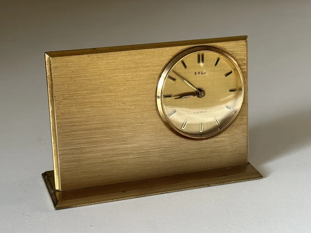 Horloge pendule laiton solo vintage années 60 70
