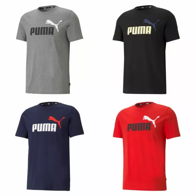 PUMA Herren ESS+ 2 Col Logo Tee / T-Shirt Kurzarm Sportshirt Trainingsshirt