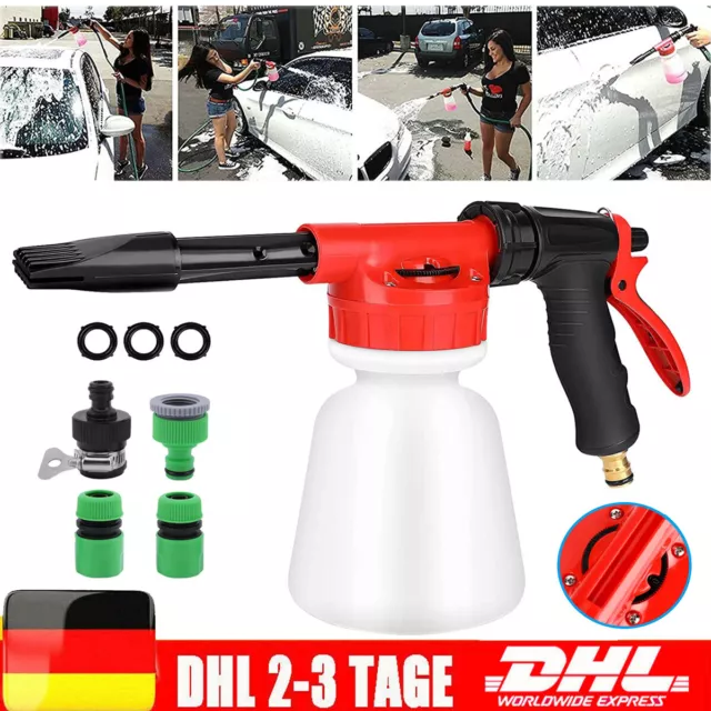 Auto Reinigungs Wasch Waschspray Schnee Schaum Lanze Wasserpistole Flasche 6bar