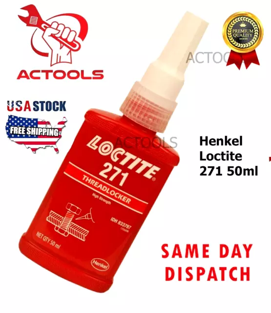 New Loctite 271 50ml High Strength Threadlock All Metal Adhesive USA ACTOOLS