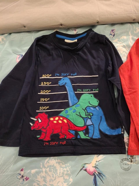 T-shirt dinosauro Jojo Maman Bebe ragazzi top 5-6 anni Monster Kide Seek pacchetto 4-5 anni 3