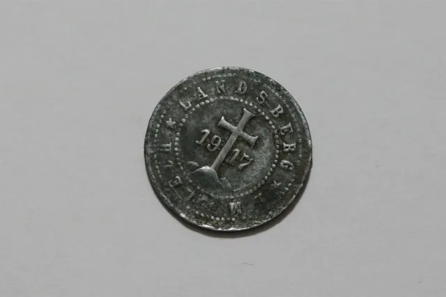 Germany War Money Token 5 Pfennig 1917 Landsberg Zinc B34 #Z725