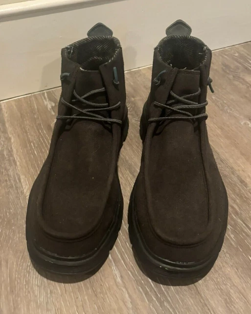 HEY DUDE BORIS Eco Shield Granite Boots Mens Size 12 Slip On Shoes £36.