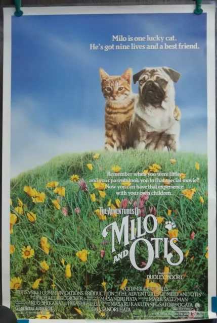 The Adventures Of Milo & Otis Original 1986 Single Sided 27"x40" Movie Poster