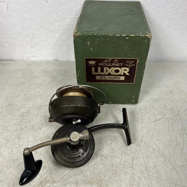 Moulinet Luxor Saumon Mer Modèle B Avec Boîte — Vintage Pour Pêche Au Gros